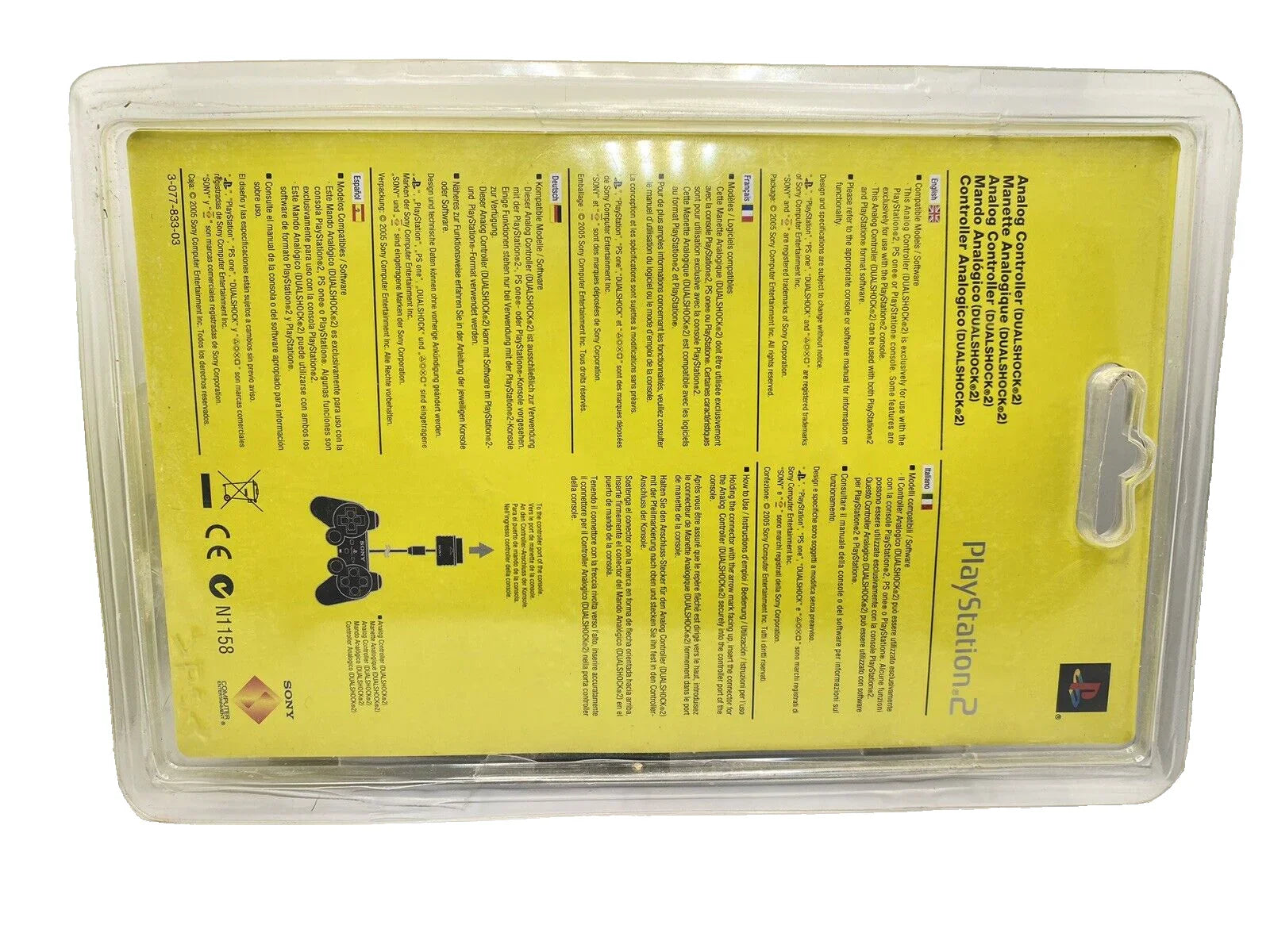 Controller Sony PlayStation PS2 Nero