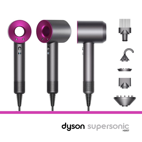 Dyson Supersonic Hair Dryer Asciugacapelli HD07 1600W Grigio Fucsia